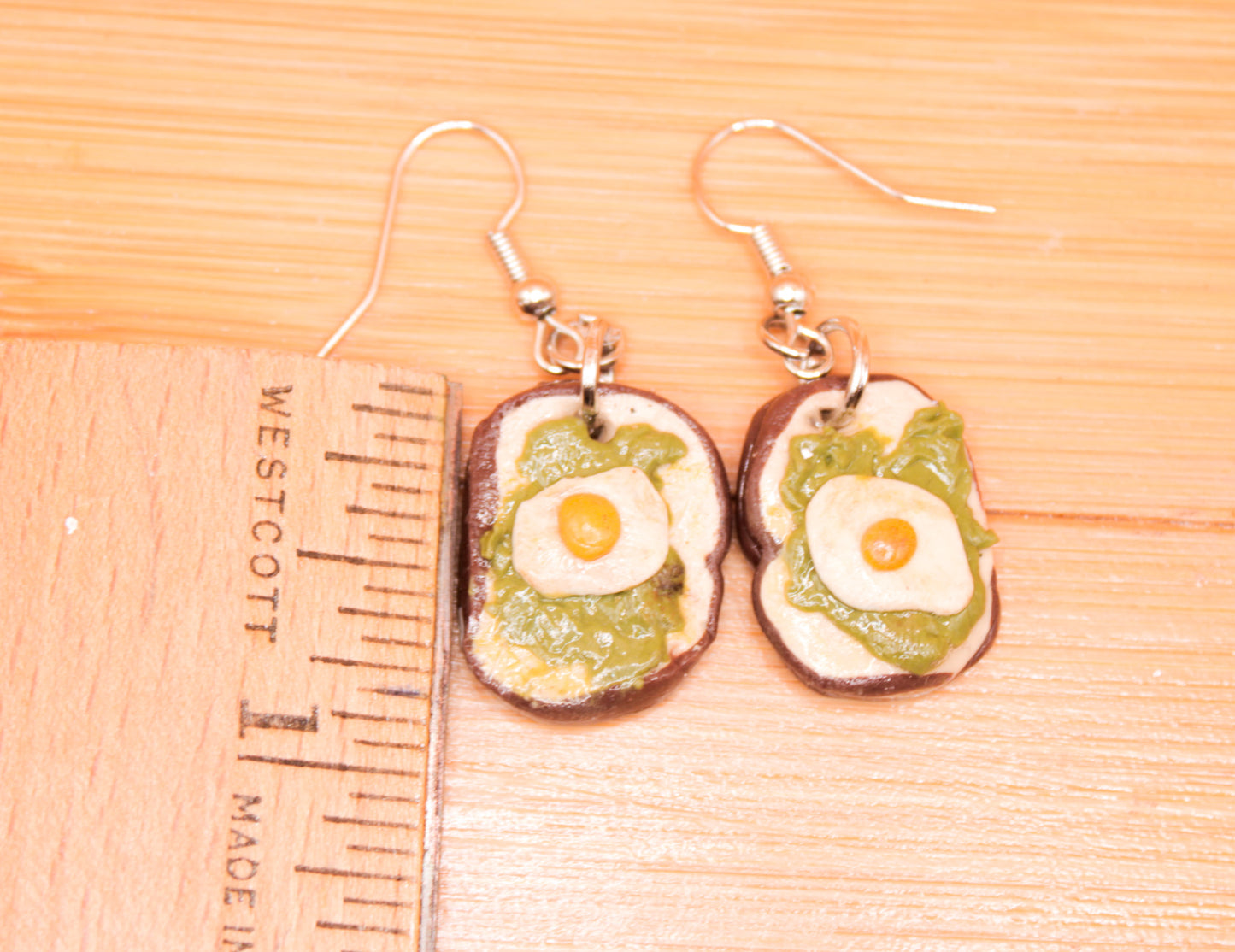 Egg Avocado toast earrings