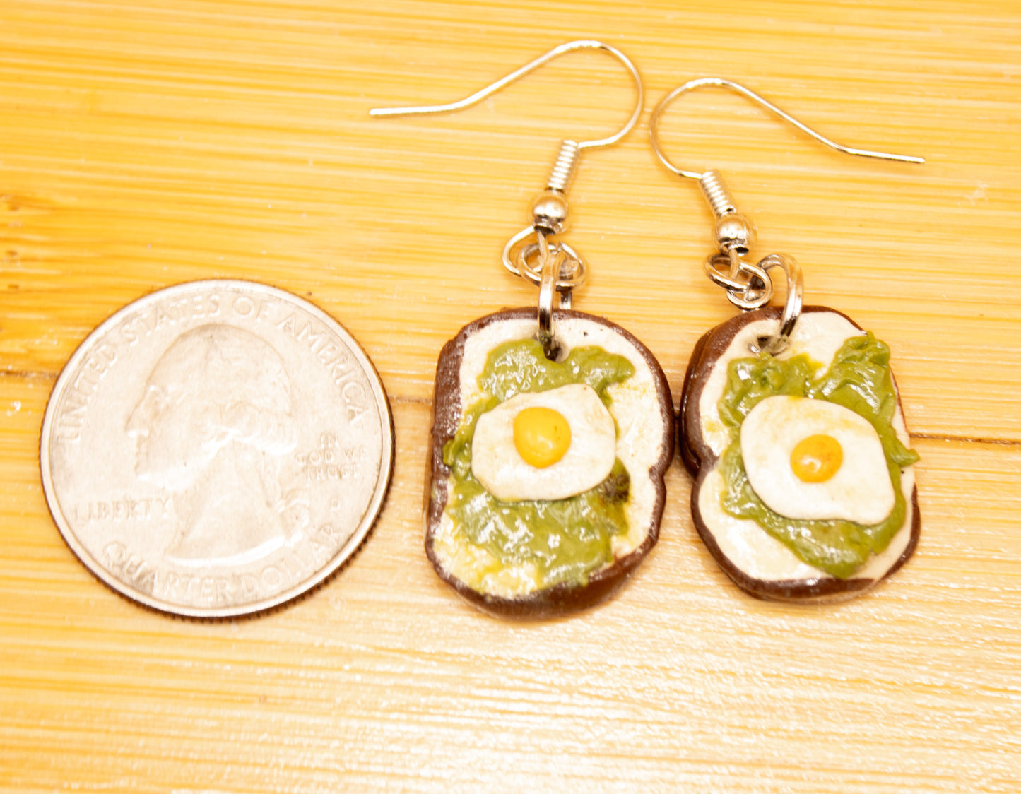 Egg Avocado toast earrings