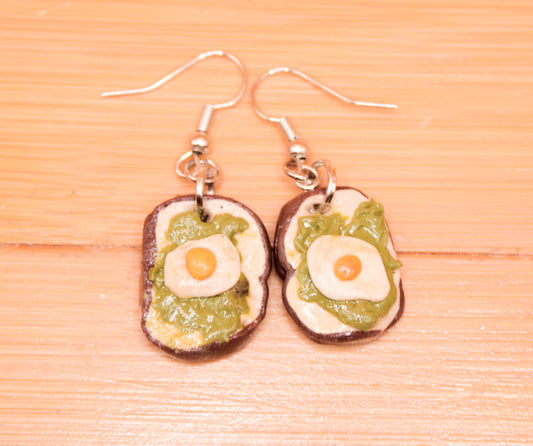 Egg Avocado toast earrings