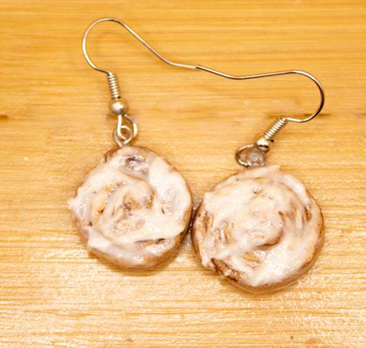 cinnamon roll earrings