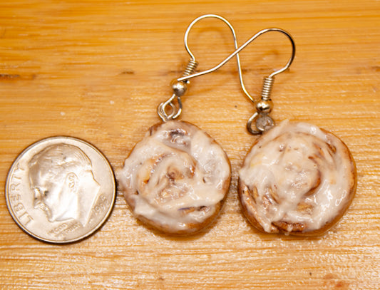 cinnamon roll earrings